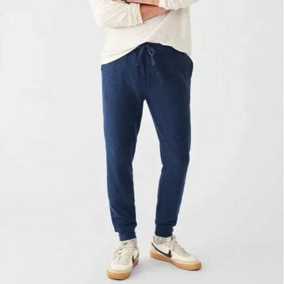 Faherty Legend Jogger Sweatpants XL Cotton Blend Terry Cloth Navy Twill - Picture 1 of 12